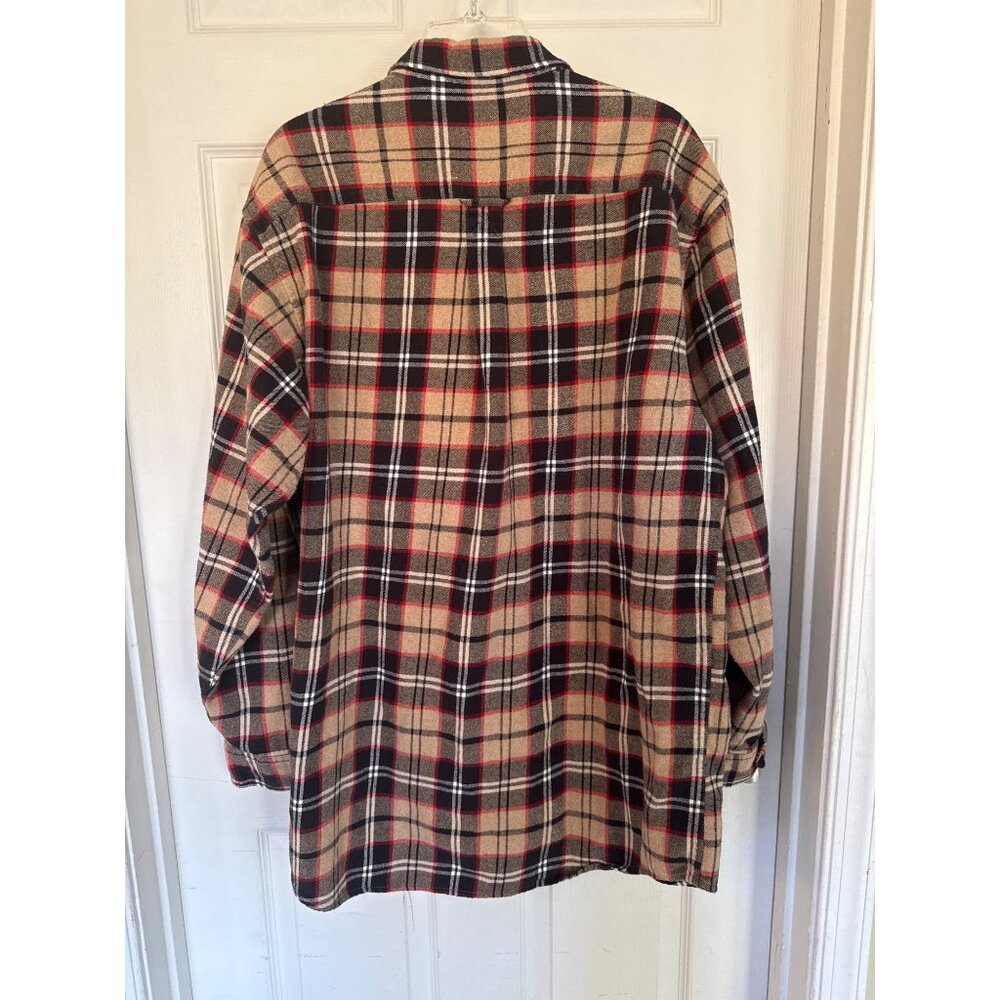 Red Head Tan Plaid Button Flannel Button Down Long Sleeve Men's Shirt XL Tall - Picture 6 of 6